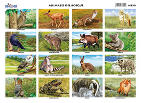 M830 Animales del bosque (16 figuras) (25 pzas)