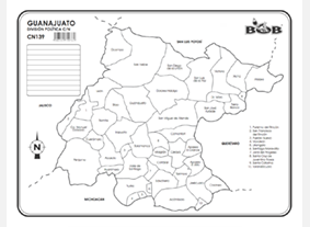CN139 Guanajuato División política c/n (100 pzas)