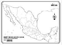 ME02 República Mexicana División política s/n (25 pzas)