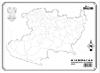 ME42 Michoacán División política s/n (25 pzas)