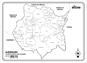 ME43 Morelos División política c/n (25 pzas)