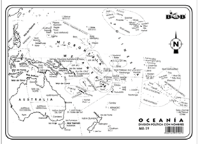 MR19 Oceanía División política c/n (1 pza)