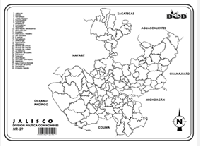 MR29 Jalisco División política c/n (1 pza)