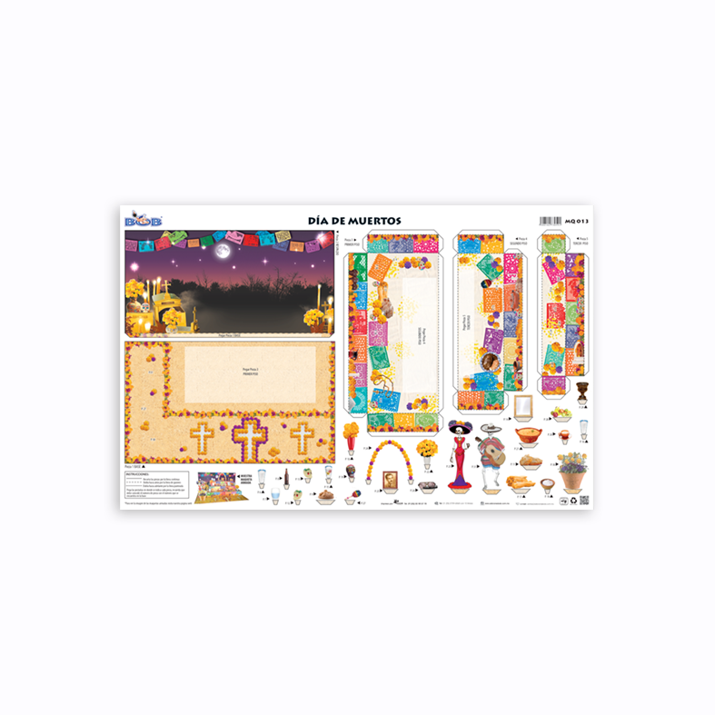 MQ013 Día de muertos (3 pzas)