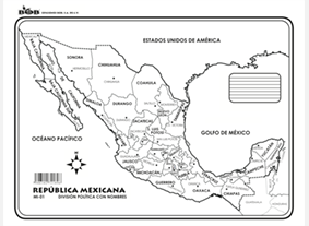 MI01 República Mexicana División política c/n (200 pzas)