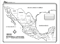 MI01 República Mexicana División política c/n (200 pzas)
