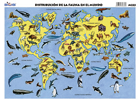 M223 Distribución de la fauna en el mundo (25 pzas)