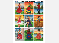 M308 Trajes típicos de América (25 pzas)