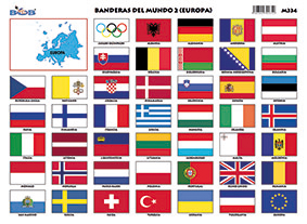 M334 Banderas del mundo 2 / Europa (25 pzas)